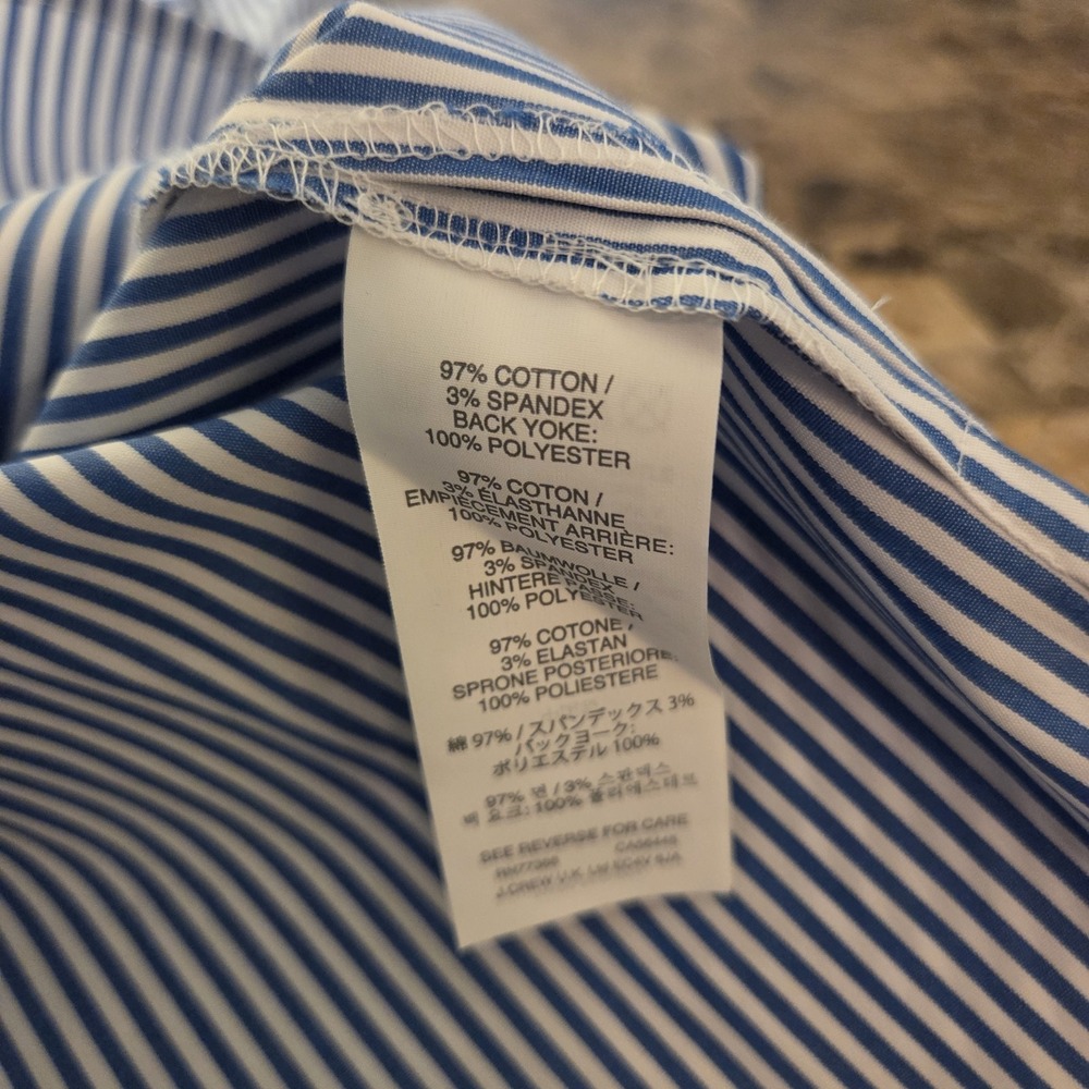 J. Crew sz 2P striped sleeveless tunic top NWT‎ pleats ruffles casual preppy - Picture 9 of 14